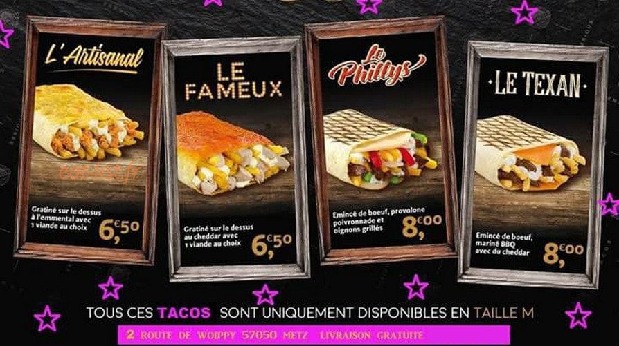 Rabah Tacos — carte page 2