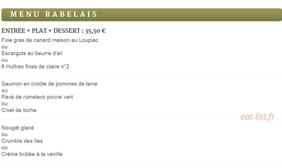 Restaurant ABC — carte page 3