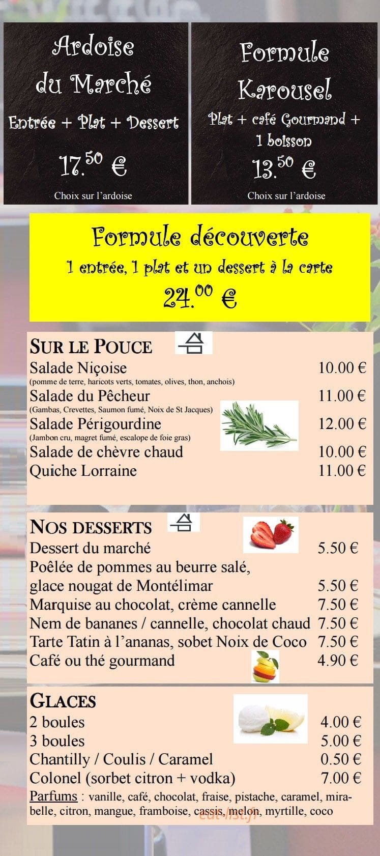 Restaurant Karousel — carte page 2