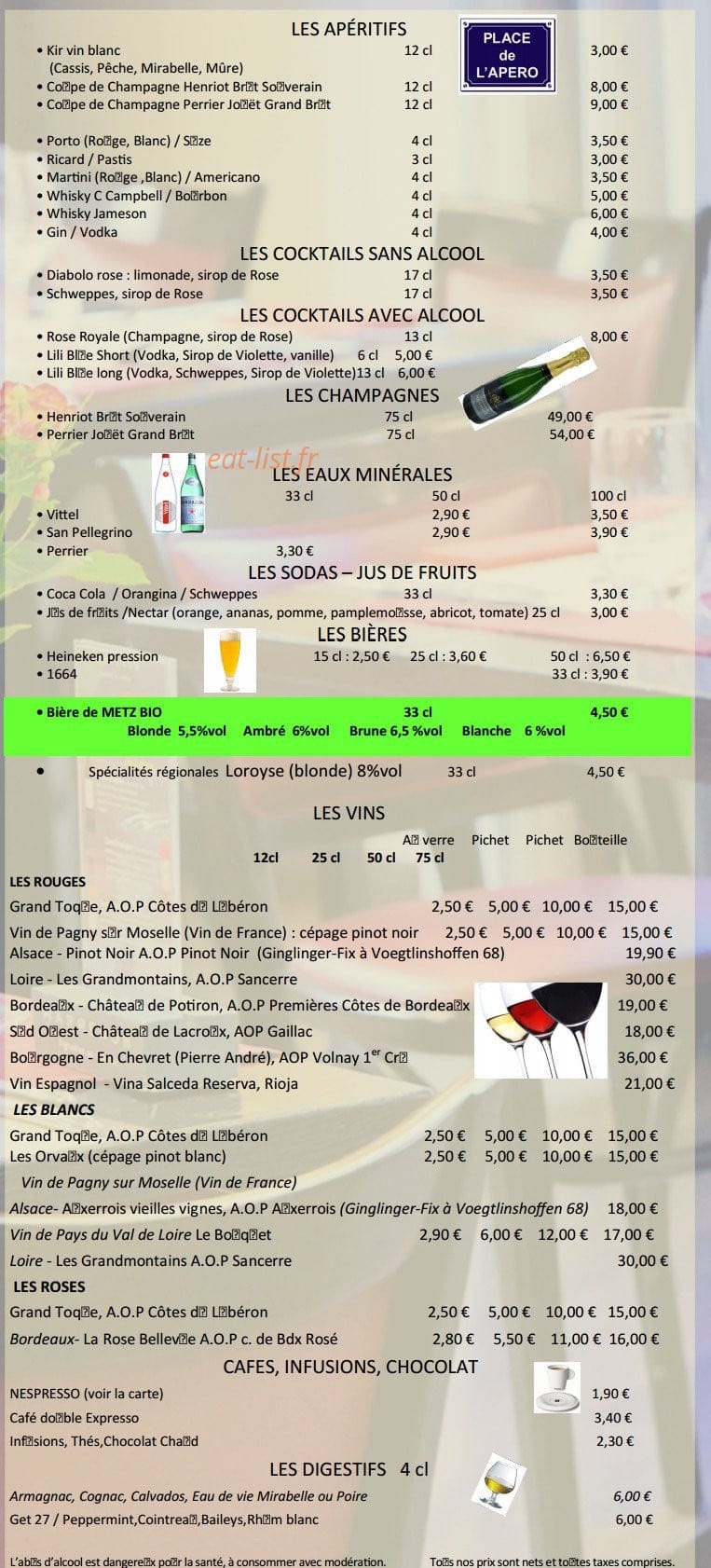 Restaurant Karousel — carte page 3
