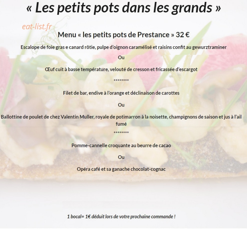 Restaurant Quintessence et Prestance — carte page 4