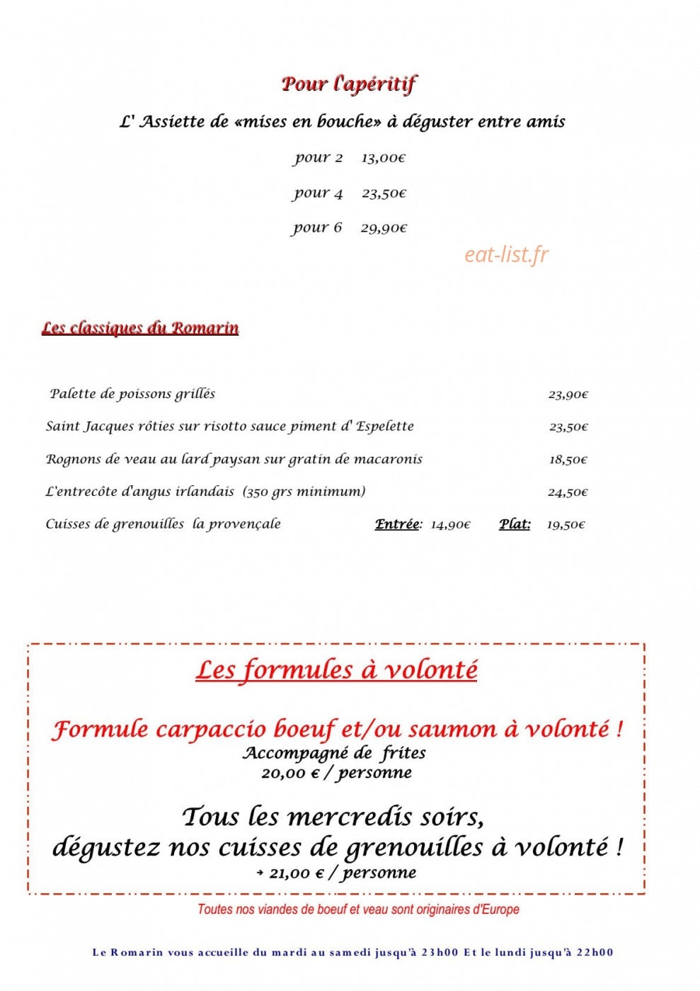 Romarin — carte page 3
