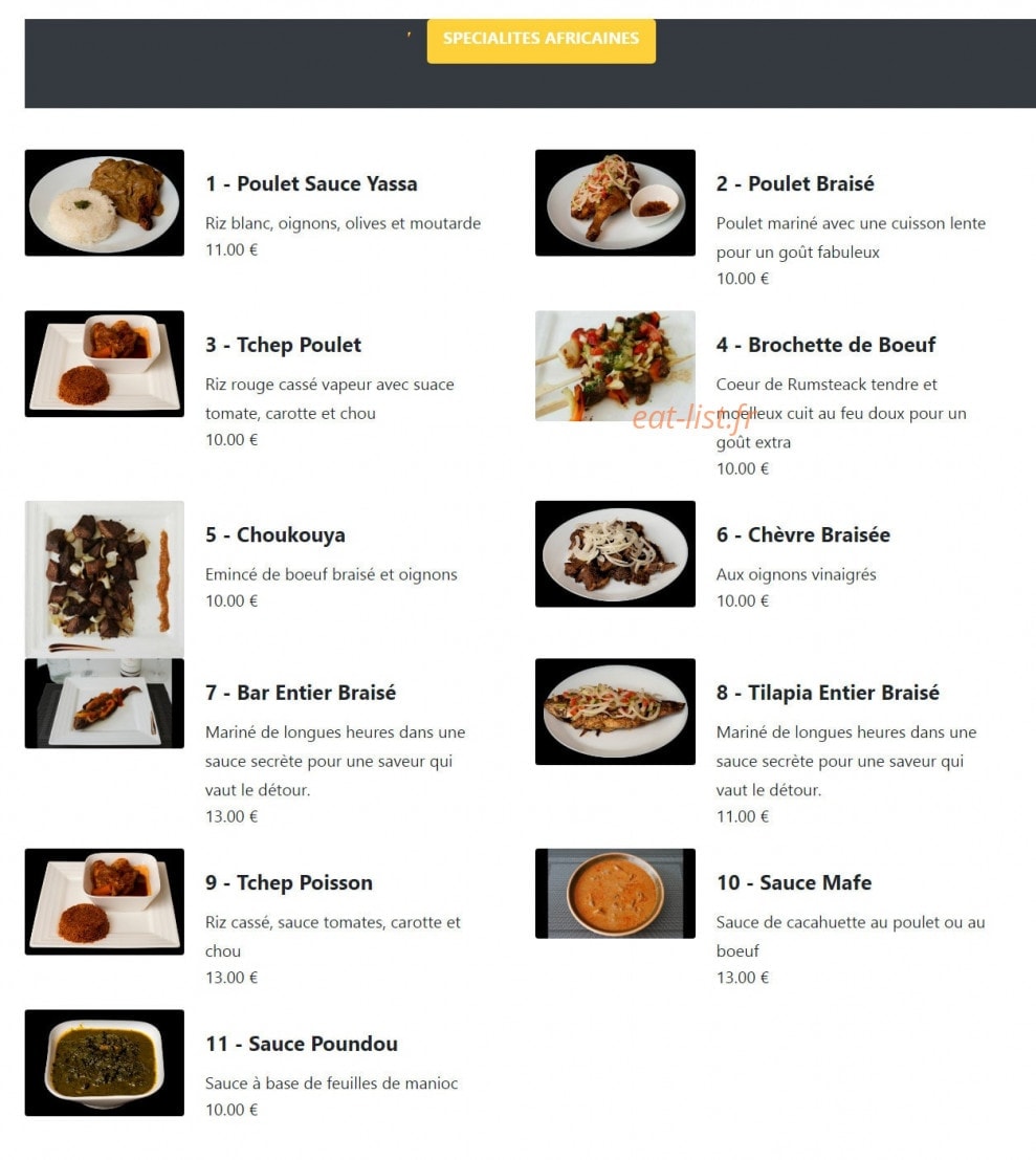 Samoussa Party — carte page 3