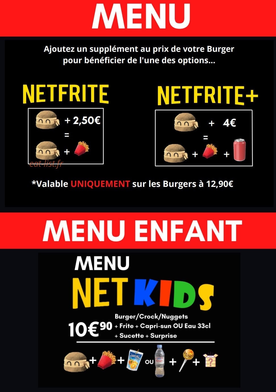 Serial Burger — carte page 5