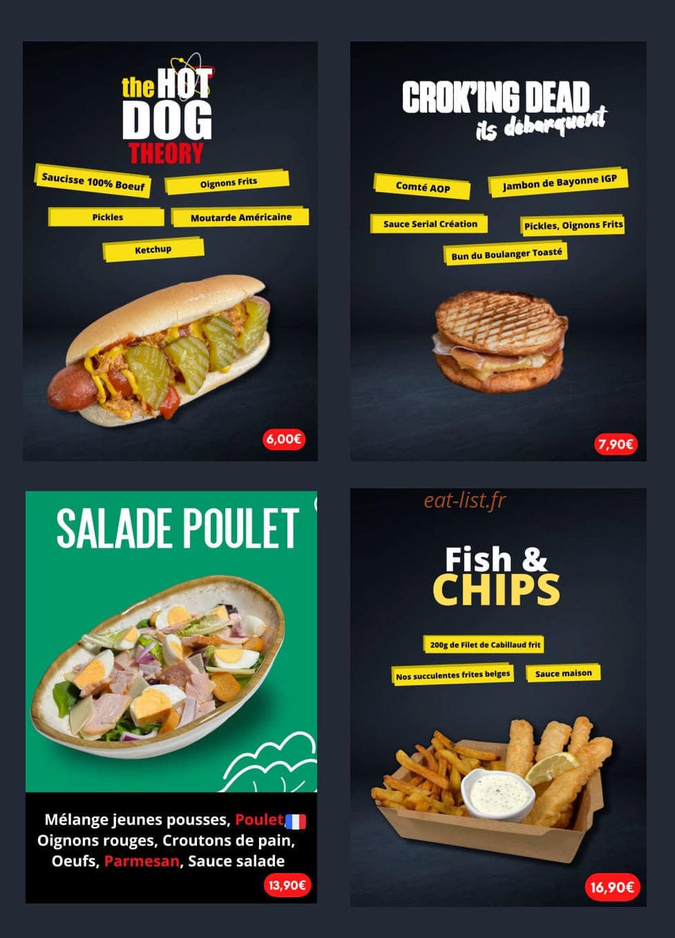 Serial Burger — carte page 4