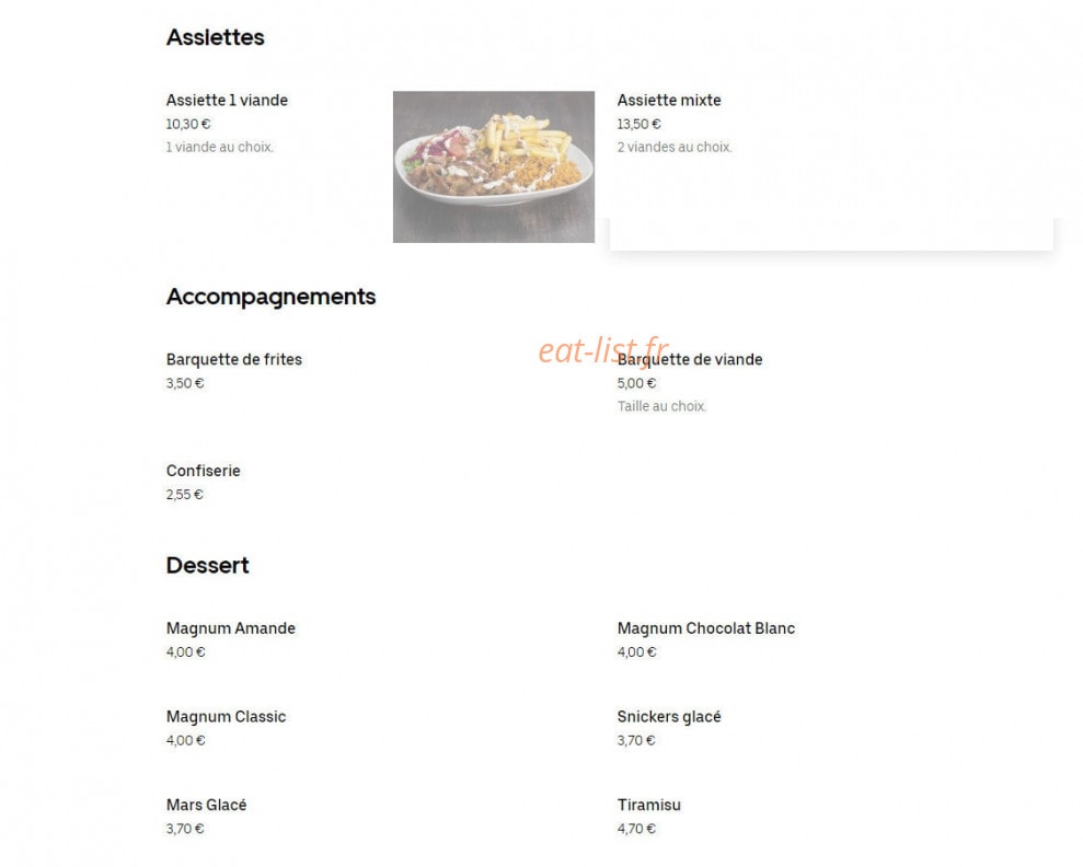 Snack Anatolie — carte page 2