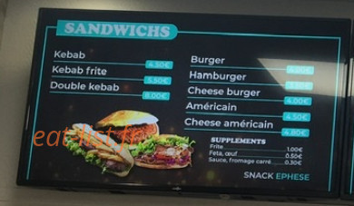 Snack Ephese — carte page 1