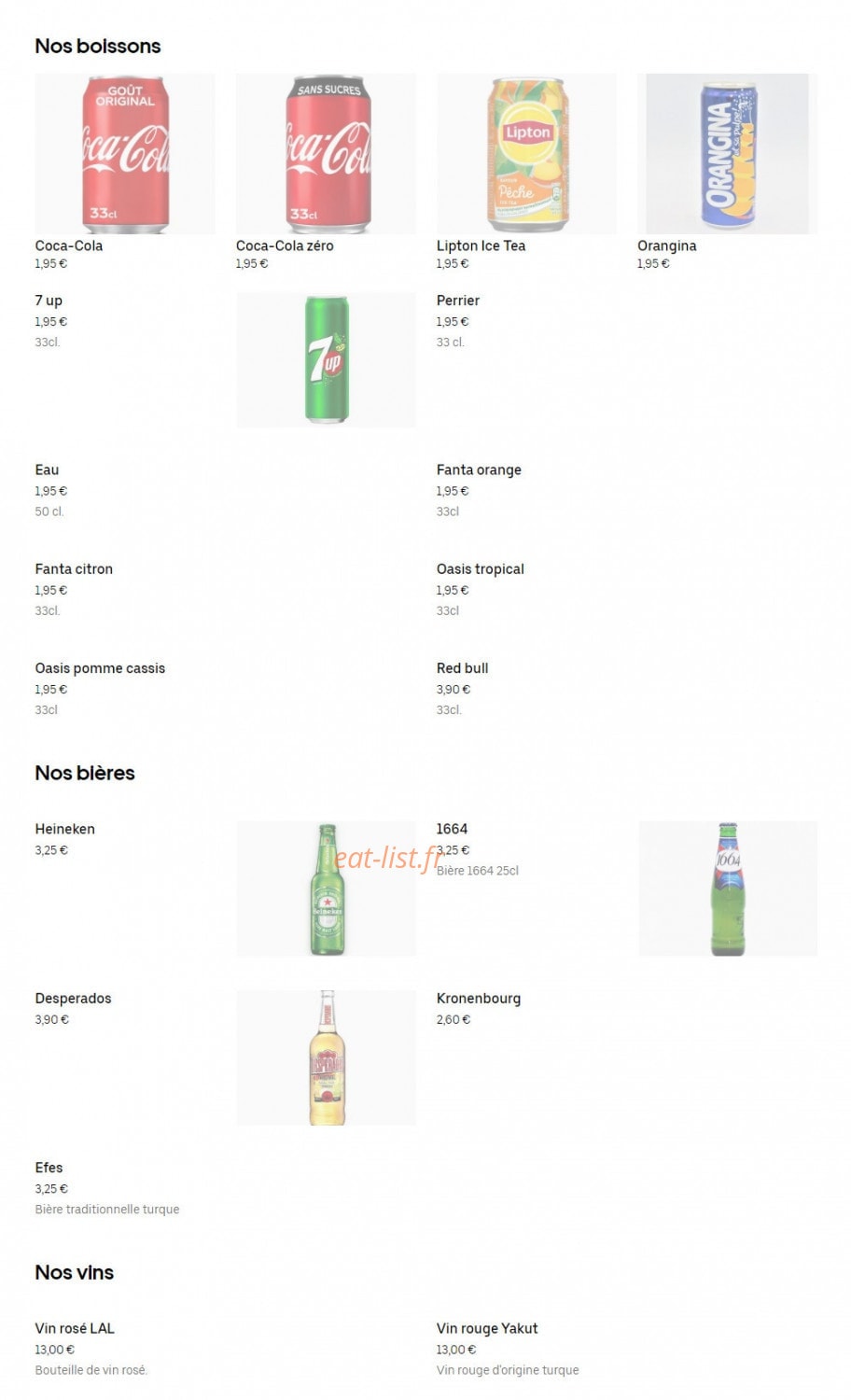 Snack Izmir — carte page 3