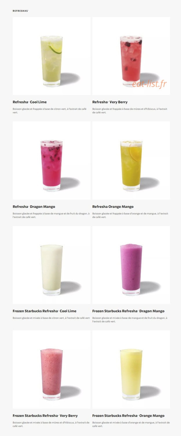 Starbucks Coffee — carte page 6