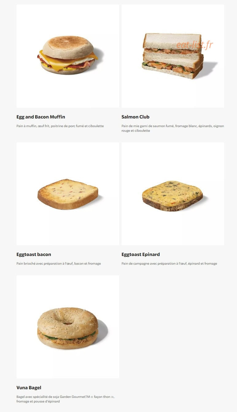 Starbucks Coffee — carte page 20
