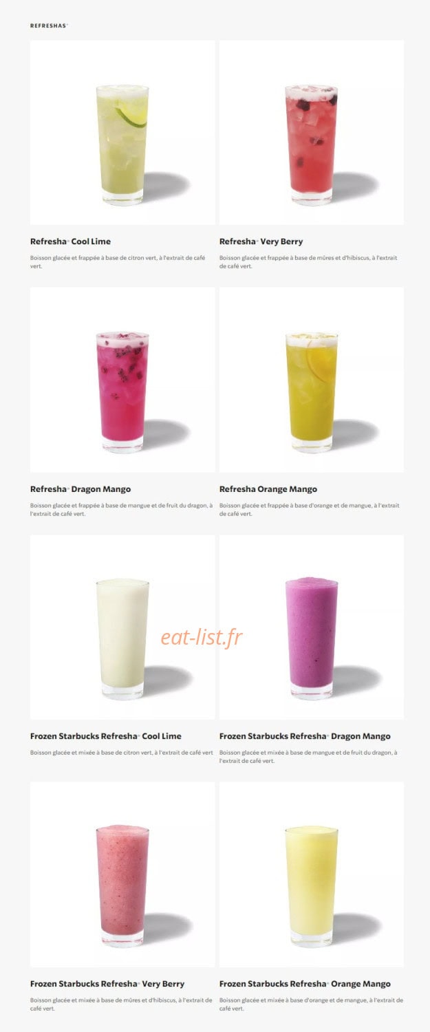 Starbucks Coffee — carte page 6