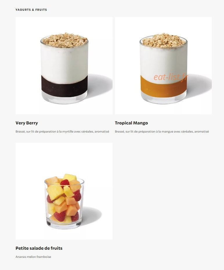 Starbucks Coffee — carte page 22