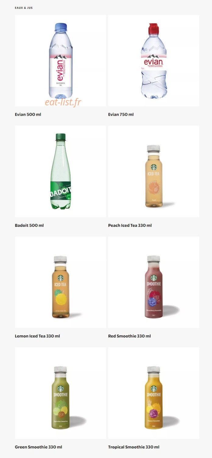 Starbucks Coffee — carte page 12