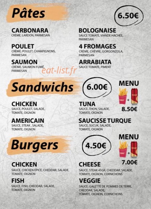 Tizn'Eat — carte page 3