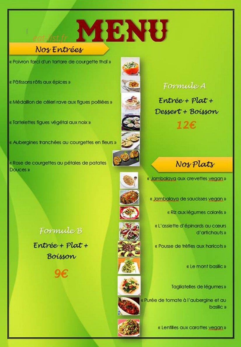 Veg&Co. — carte page 1