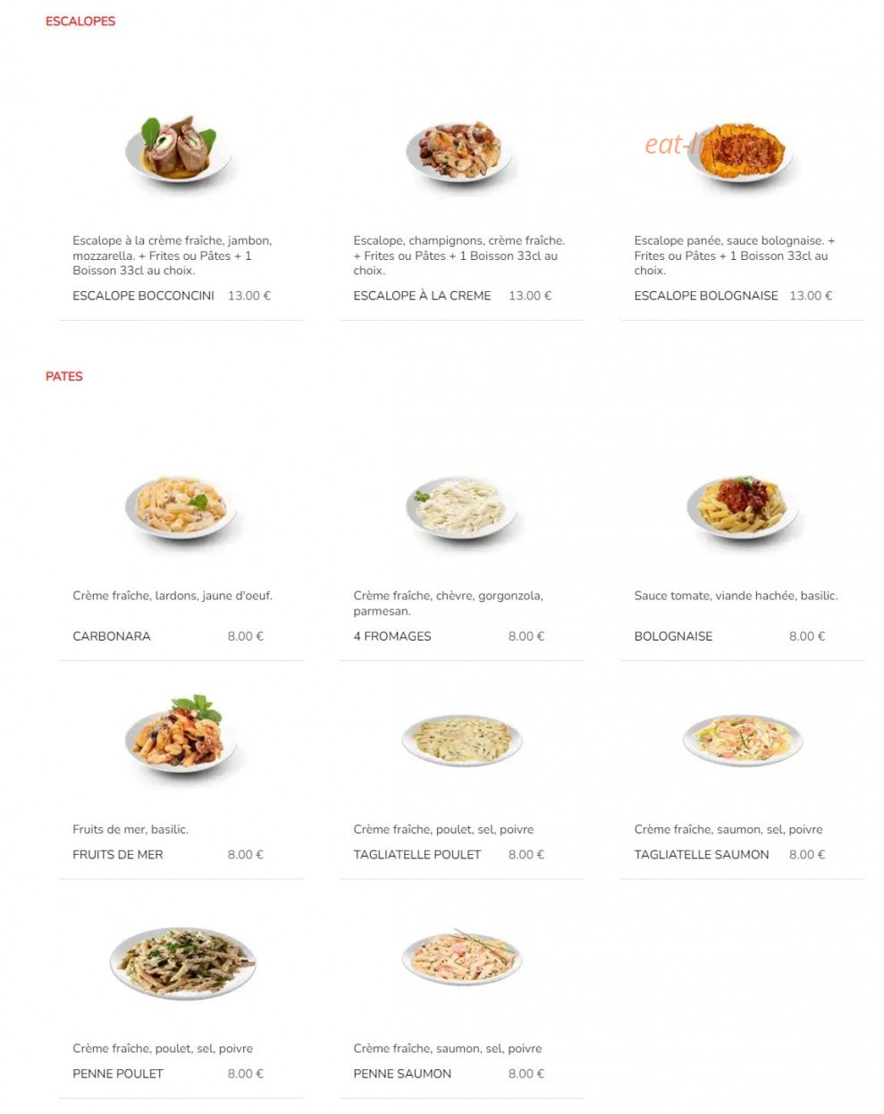 Via Pizza — carte page 4