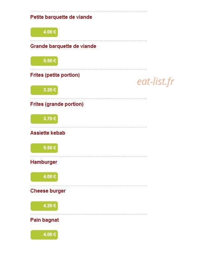 Villa Kebab — carte page 2