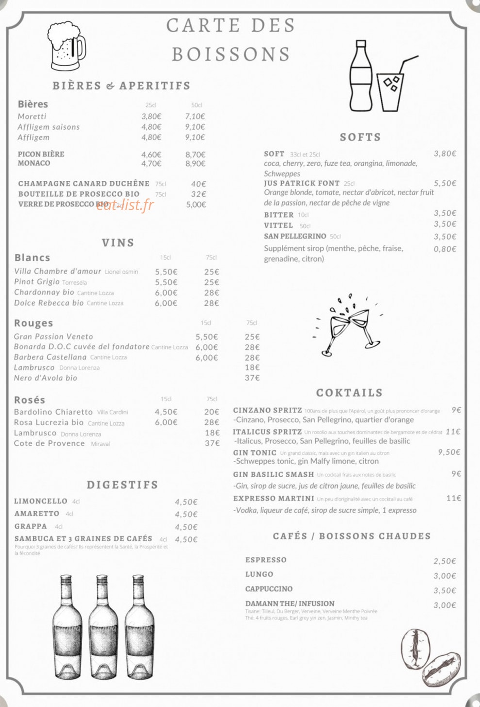 Villa Preziosa — carte page 3