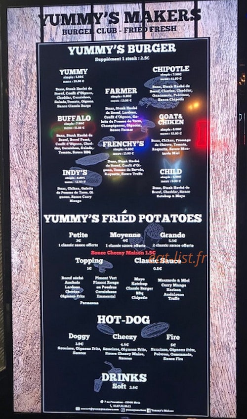 Yummy's Makers — carte page 1