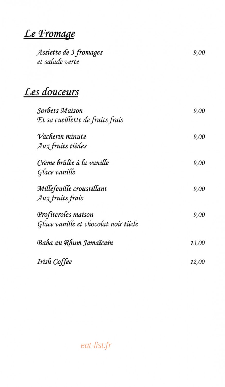 Le Parmentel — carte page 2