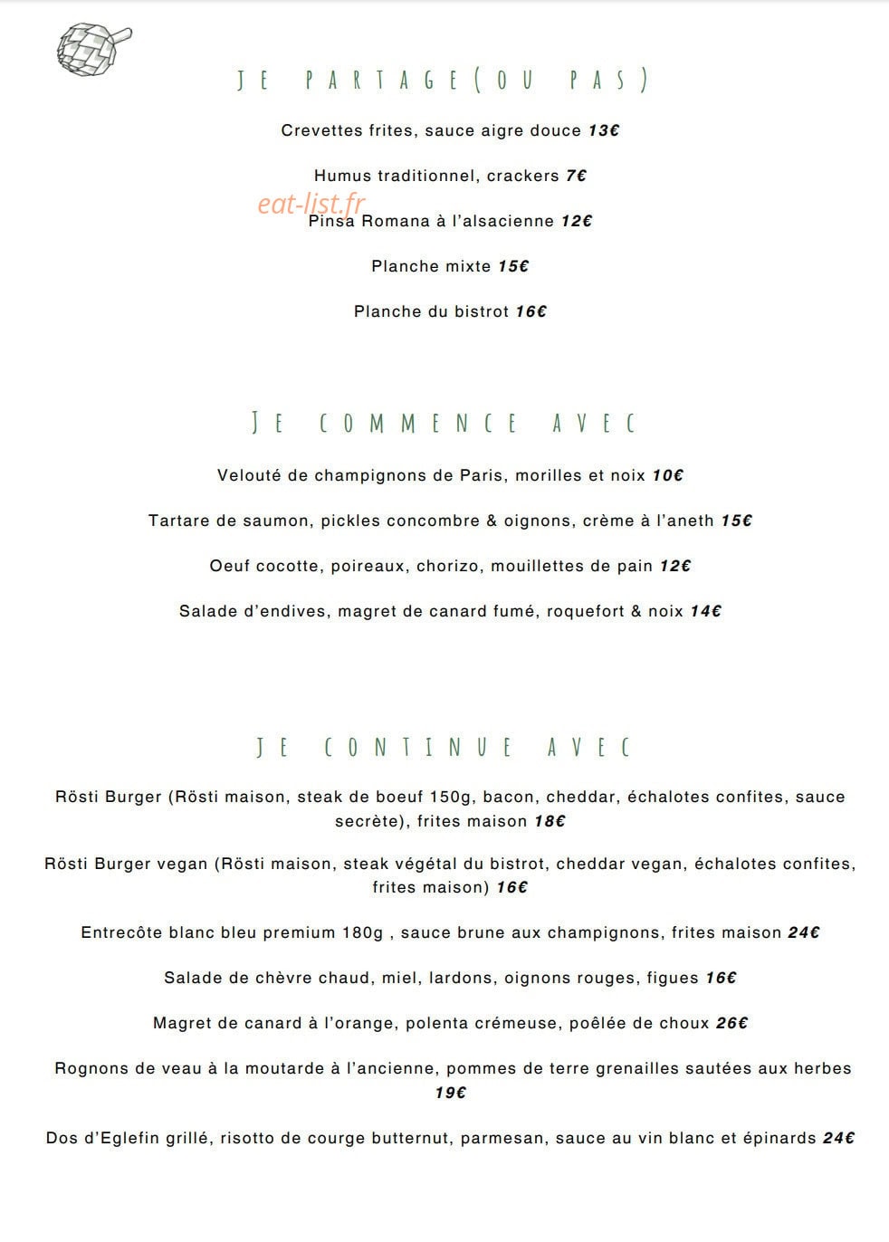 Sous la Vigne — carte page 2