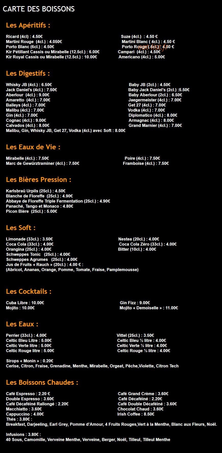 Bistro Novo — carte page 5