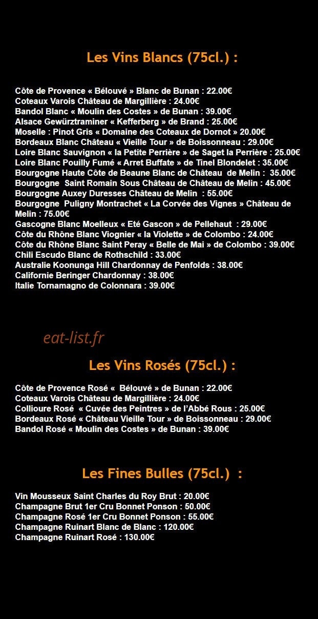 Bistro Novo — carte page 4