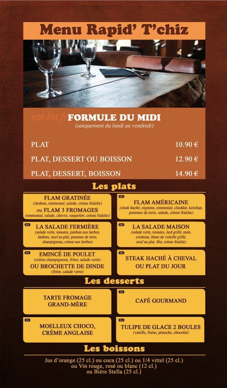 Le t'chiz — carte page 1