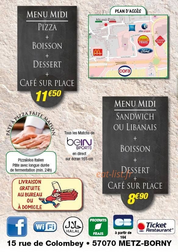 Milano Pizza — carte page 4