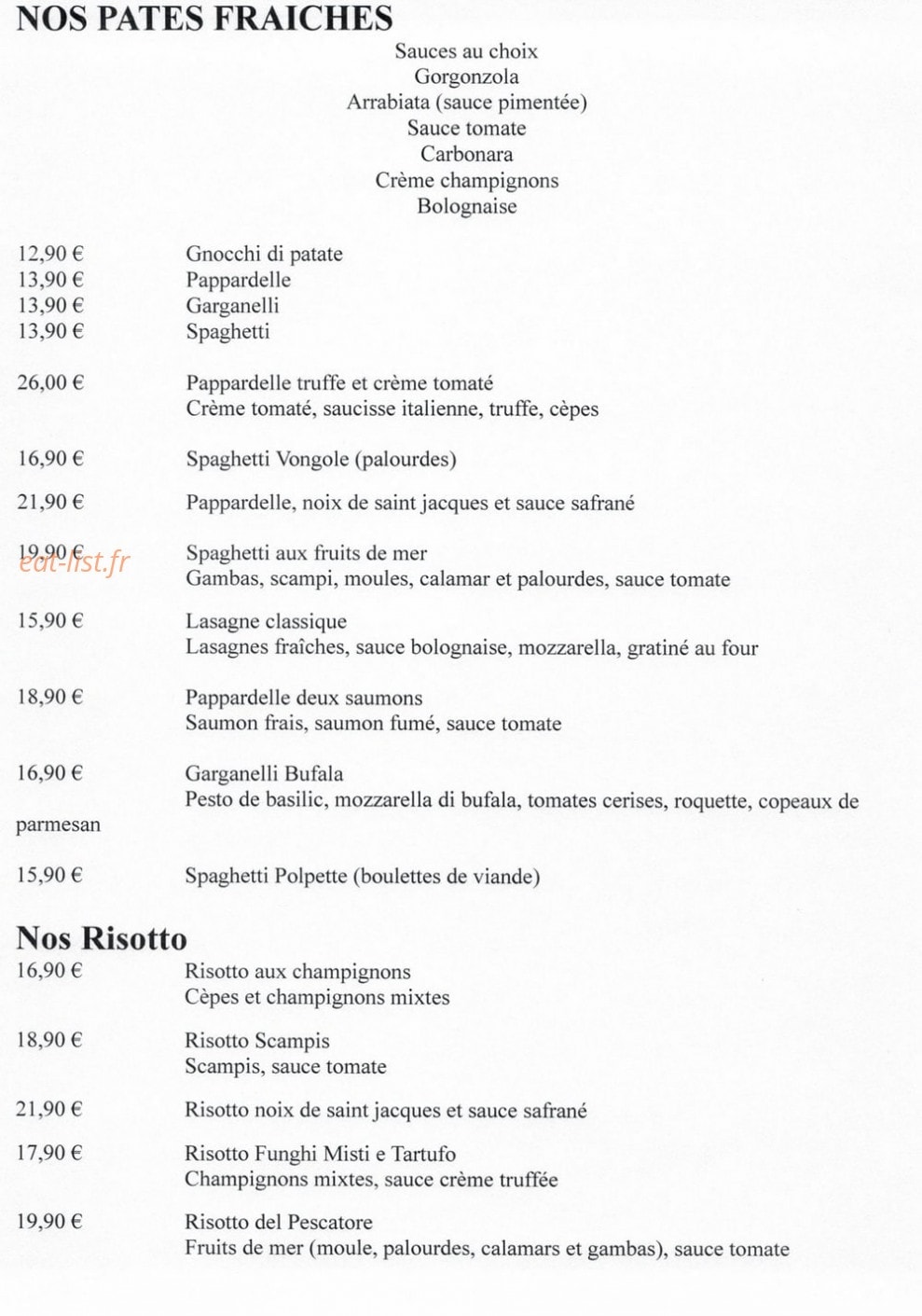 Restaurant Via Maselli — carte page 4