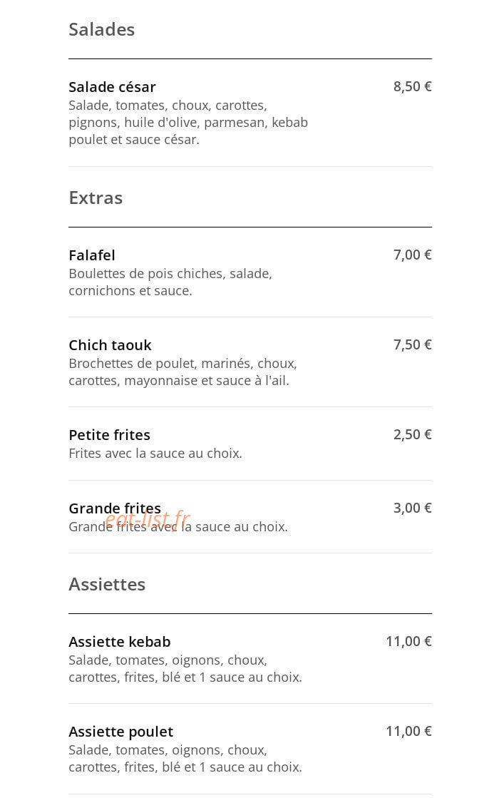 Resto med — carte page 3