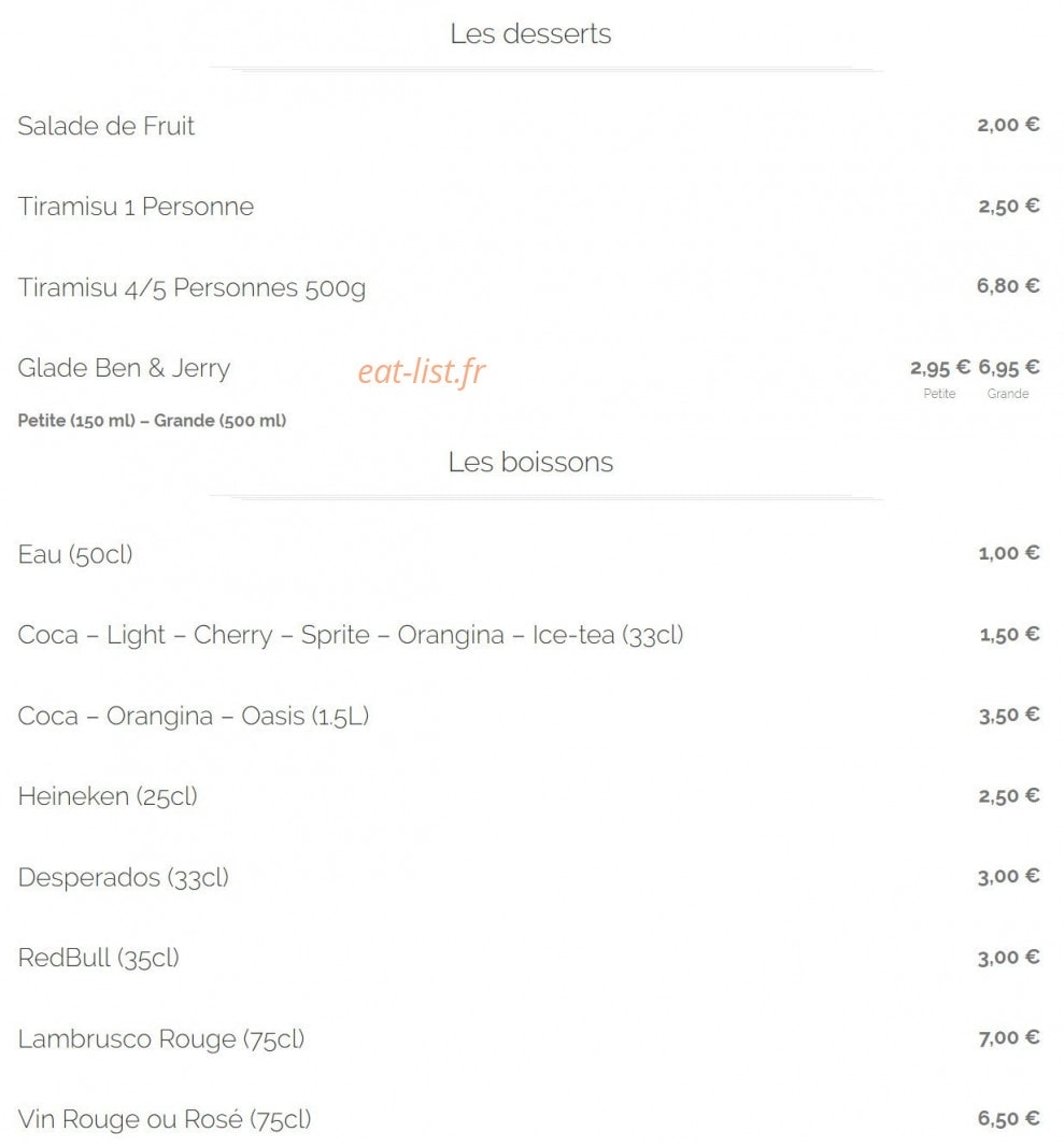 Acro Pizza — carte page 22