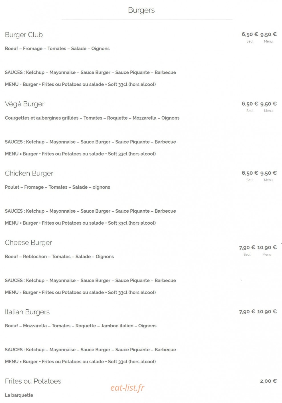 Acro Pizza — carte page 5