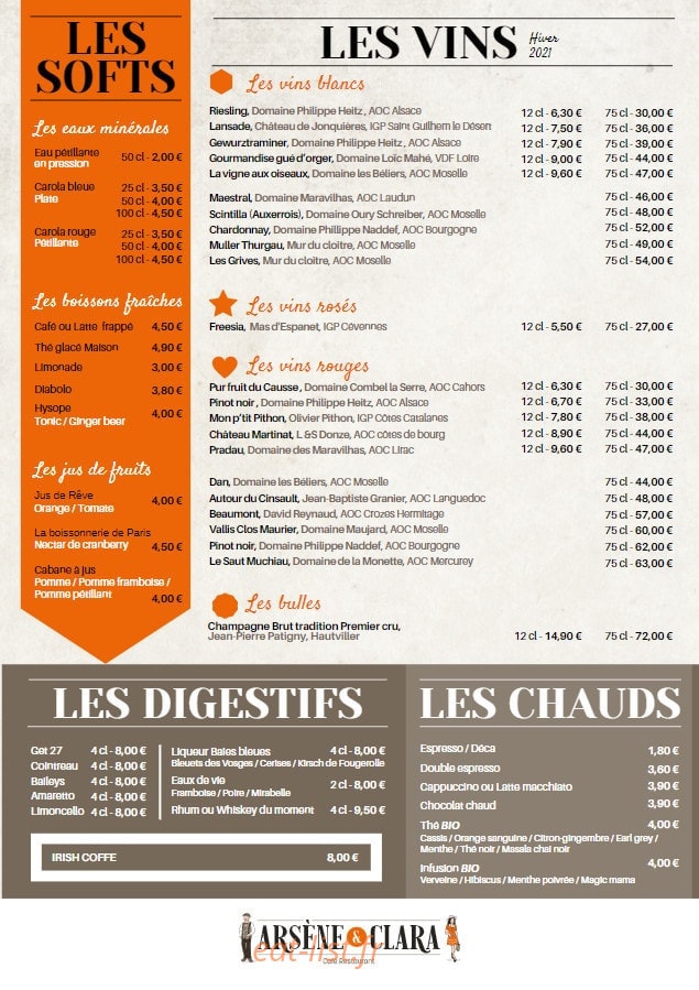 Arsène & Clara — carte page 5