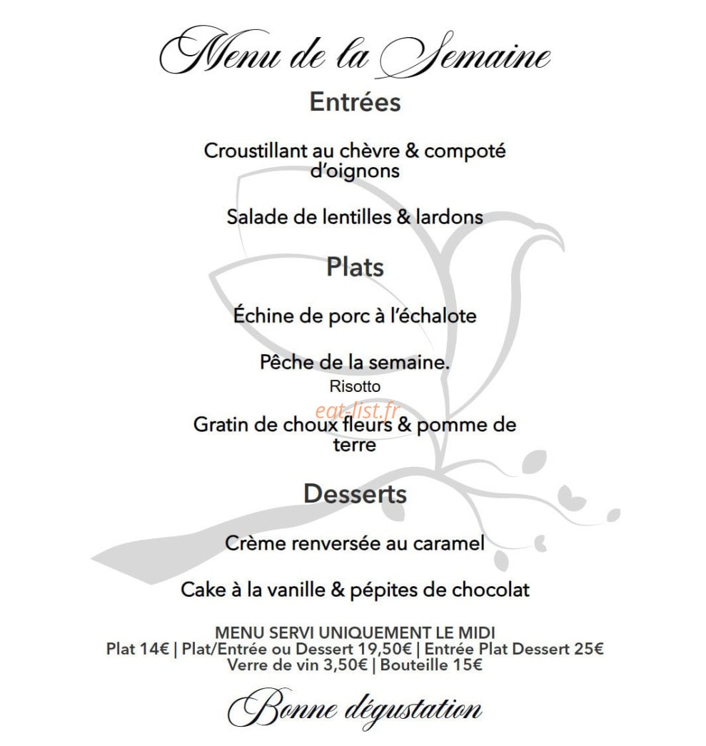 Au bec fin — carte page 2