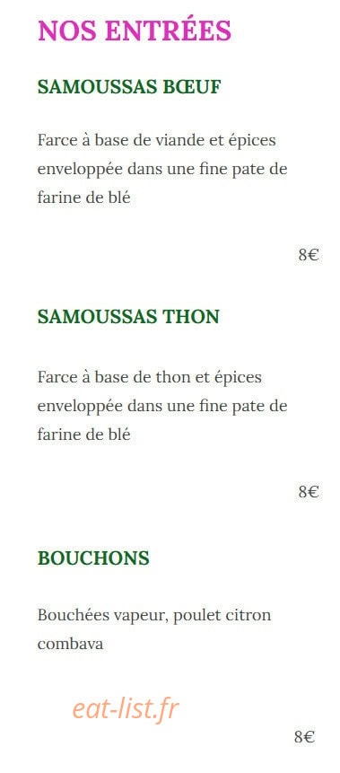 Au Comptoir Des Îles — carte page 1