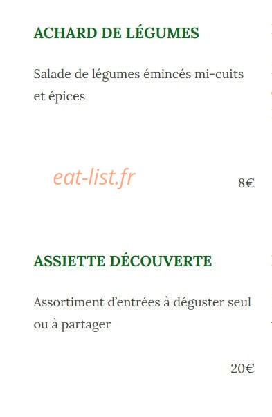 Au Comptoir Des Îles — carte page 2