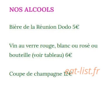 Au Comptoir Des Îles — carte page 8