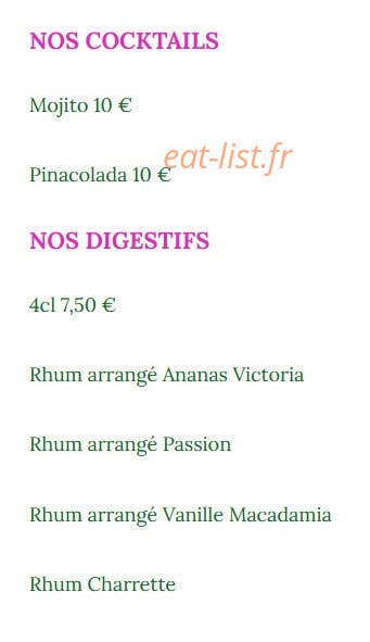 Au Comptoir Des Îles — carte page 9