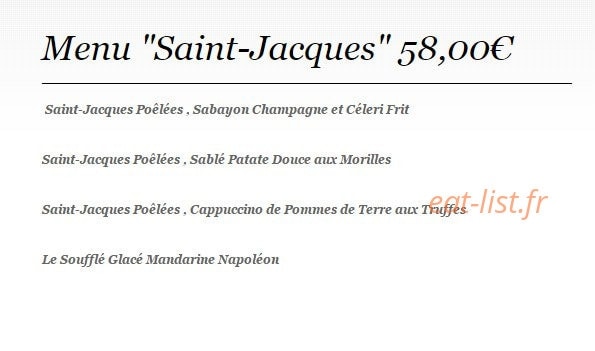 Aux Poulbots Gourmets — carte page 1