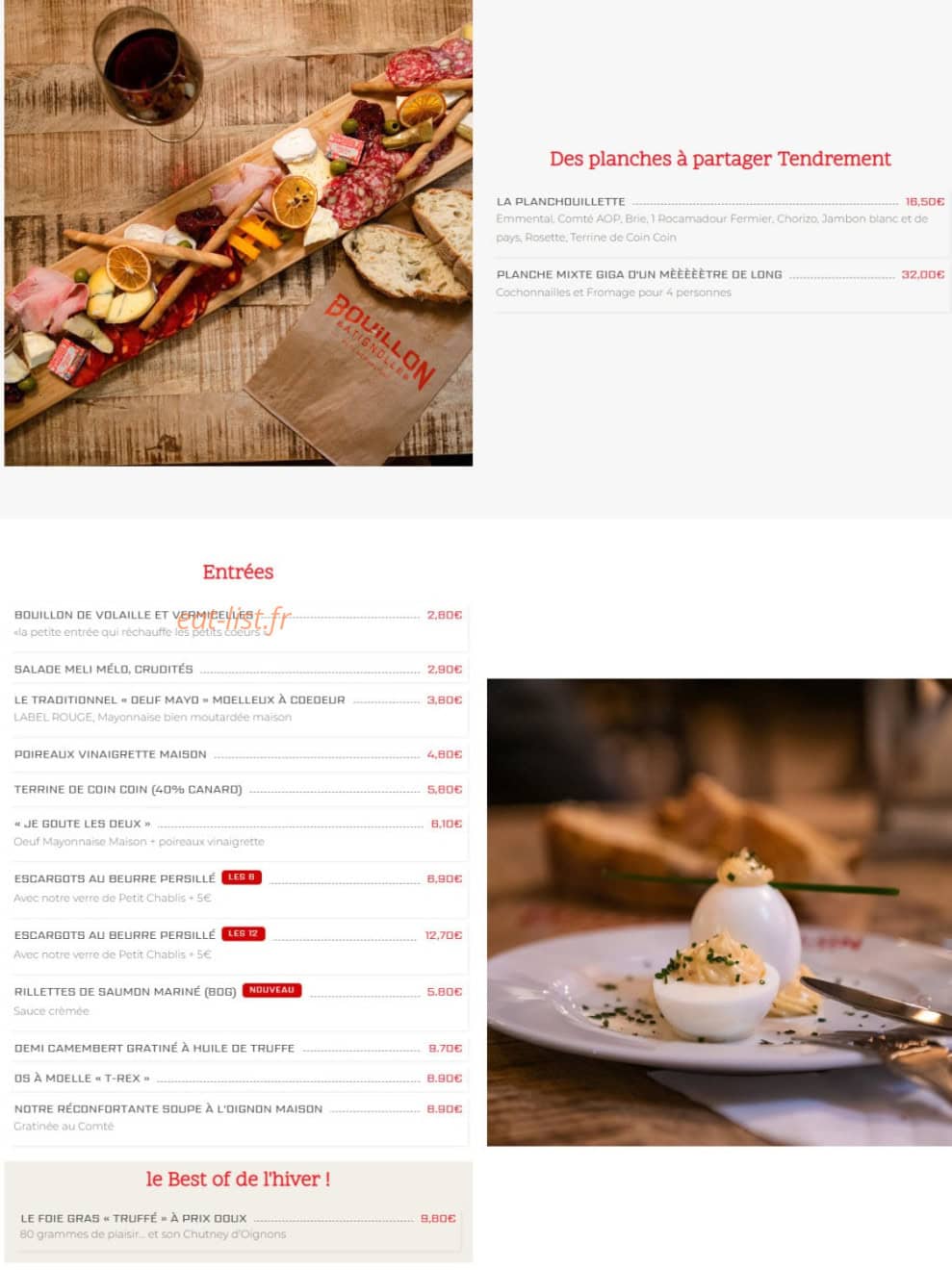 Bouillon Batignolles — carte page 1