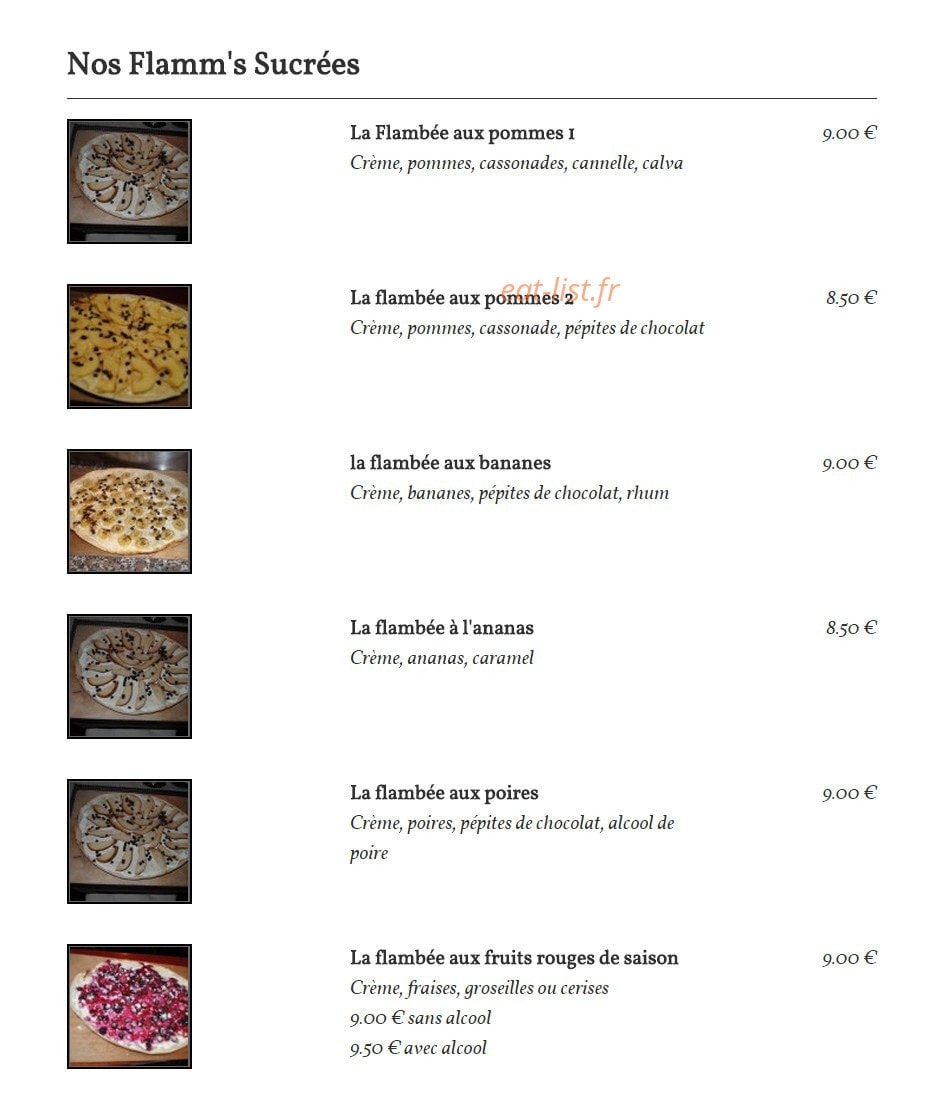 Café Flamm' — carte page 3