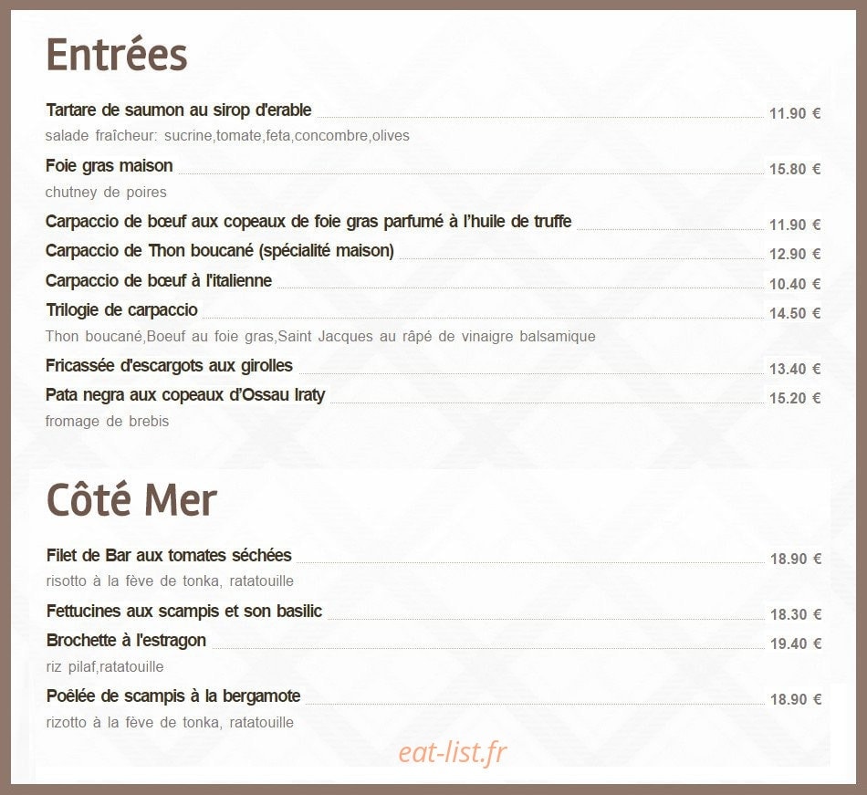 Carpe Diem — carte page 1