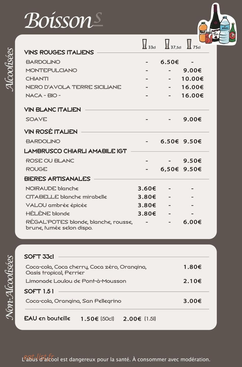 Chez Aldo Pizza — carte page 6