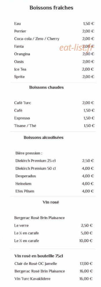 Chez zeki — carte page 3