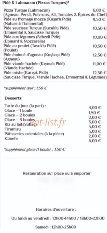 Chez zeki — carte page 2