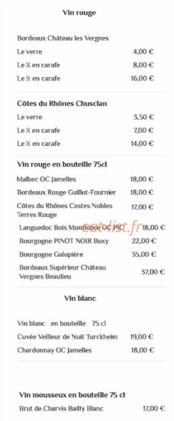 Chez zeki — carte page 4