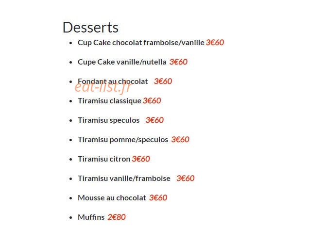 Healthy Food — carte page 4