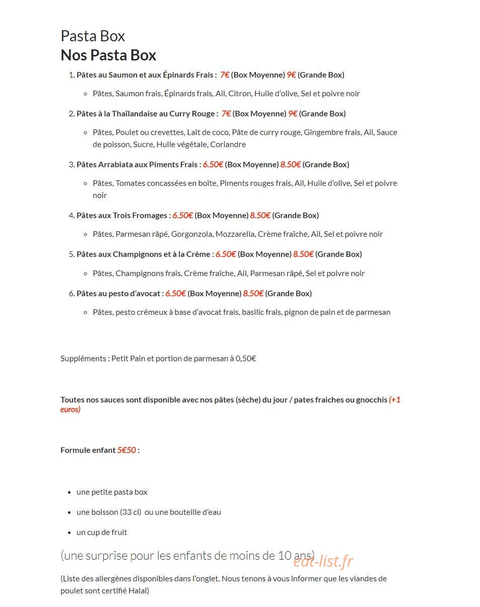 Healthy Food — carte page 3