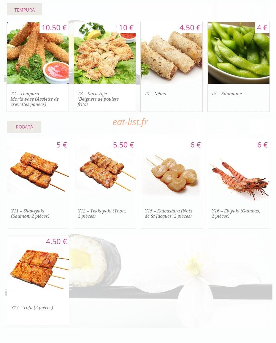 Kyou Sushi — carte page 4